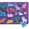 Crocodile Creek Unicorn Garden Wood Puzzle 16 Piece