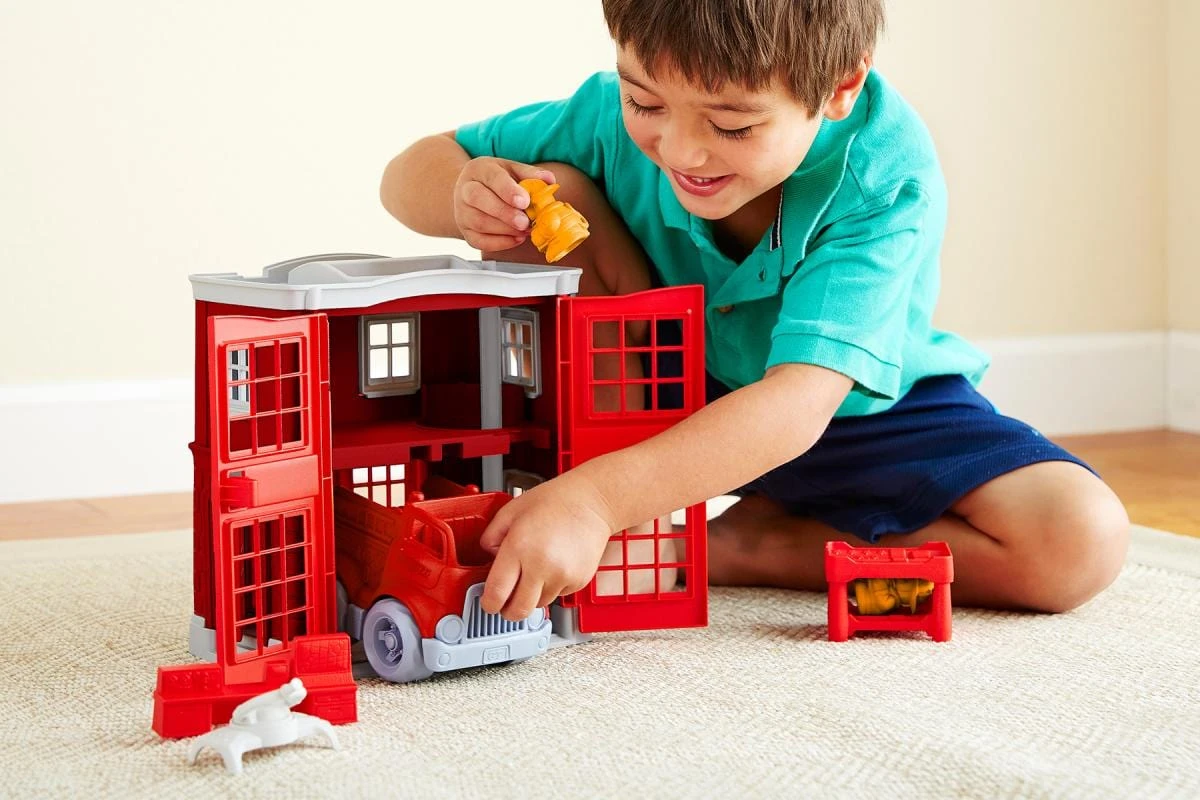 Green Toys Fire Station Playset - Image 3
