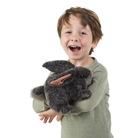 Gray Bunny Rabbit Hand Puppet - Image 2