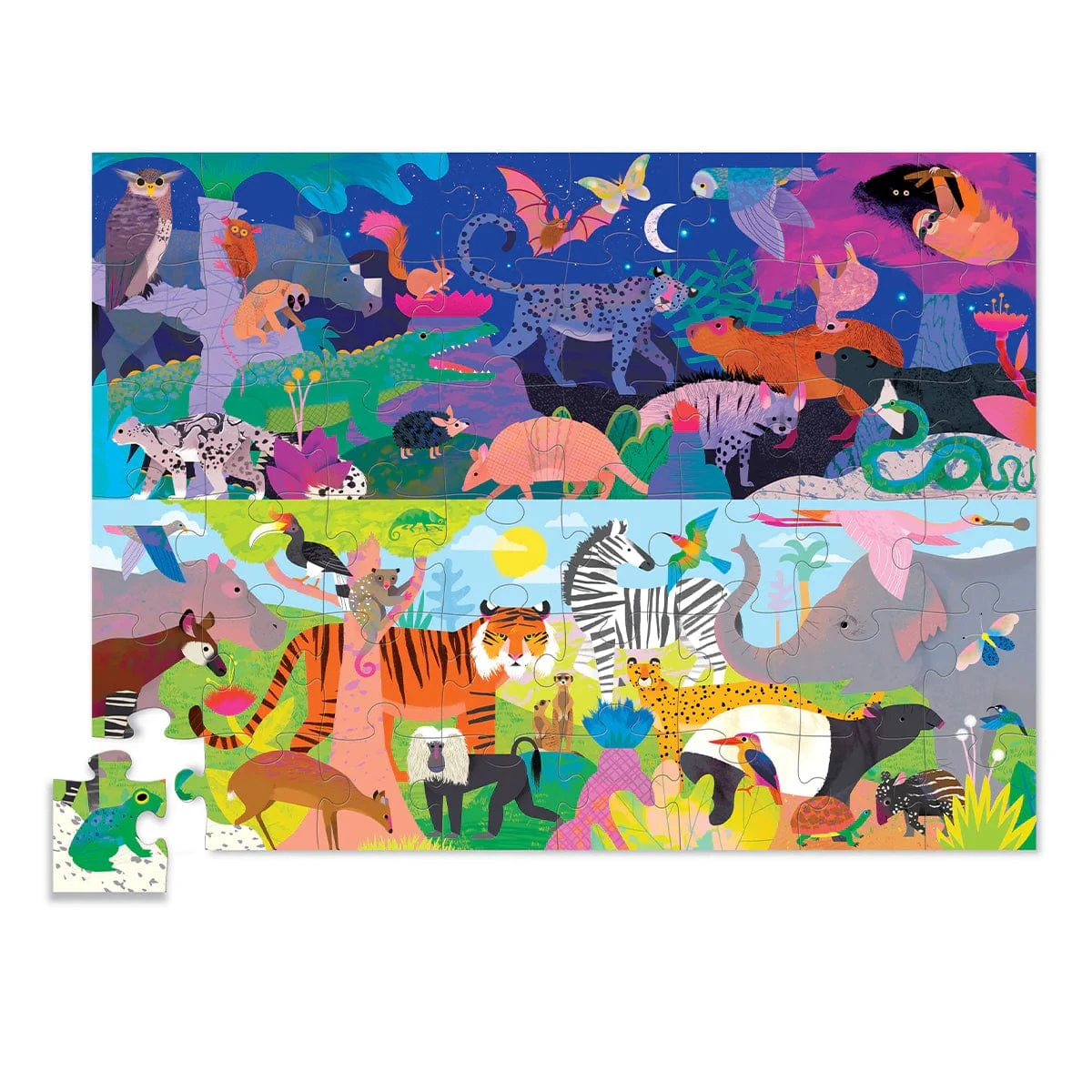 Crocodile Creek Opposites Puzzle Night & Day 48 Piece - Image 2