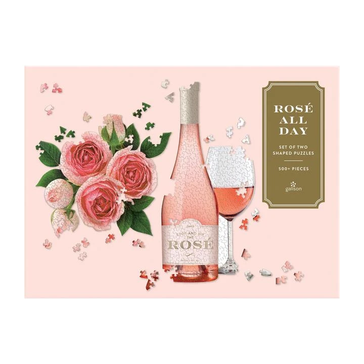 Chronicle Books Rosé All Day Shaped 500 Piece Puzzle - Image 2