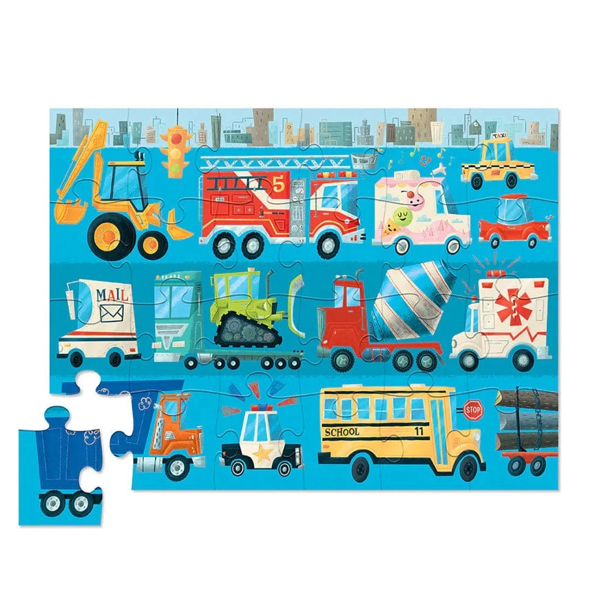 Crocodile Creek Vehicles 24 Piece Puzzle Case - Image 2