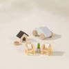 Wooden Doll House Outdoor Furniture & Accessories (8 Pcs)
